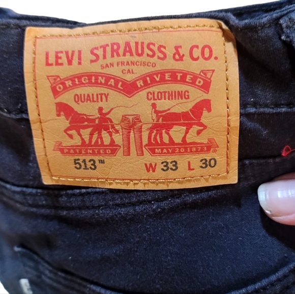 Levi's | Levis 513 Slim Straight Fit Blue Denim Jeans | 33x30 | High Stretch - Picture 3 of 5